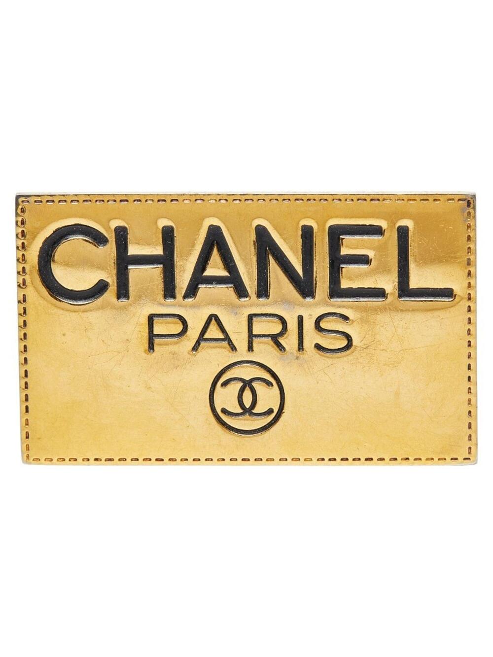 Chanel Nameplate Motif Brooch Metal #234177C63B